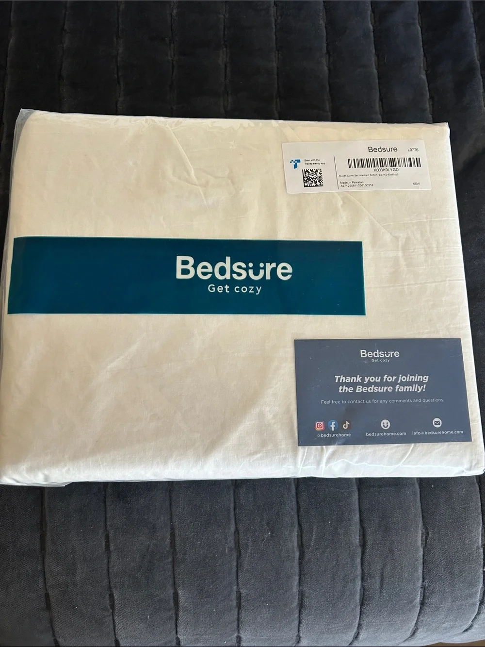 Bedsure 100% Cotton Queen Duvet Cover